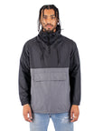 Anorak Windbreaker XL / Black and Gray