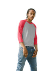 Classic Raglan XS / Heather Grey and Brush Red