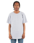 6.0 oz Curved Long Tee XL / Heather Grey