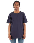6.0 oz Curved Long Tee XL / Navy