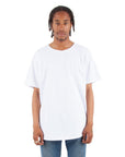 6.0 oz Curved Long Tee XL / White