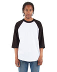 6.0 oz Raglan - Standard Sizes XL / White and Black
