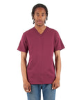6.2 oz V-Neck - Large Sizes 3XL / Burgundy