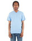 6.2 oz V-Neck - Large Sizes 3XL / Sky Blue