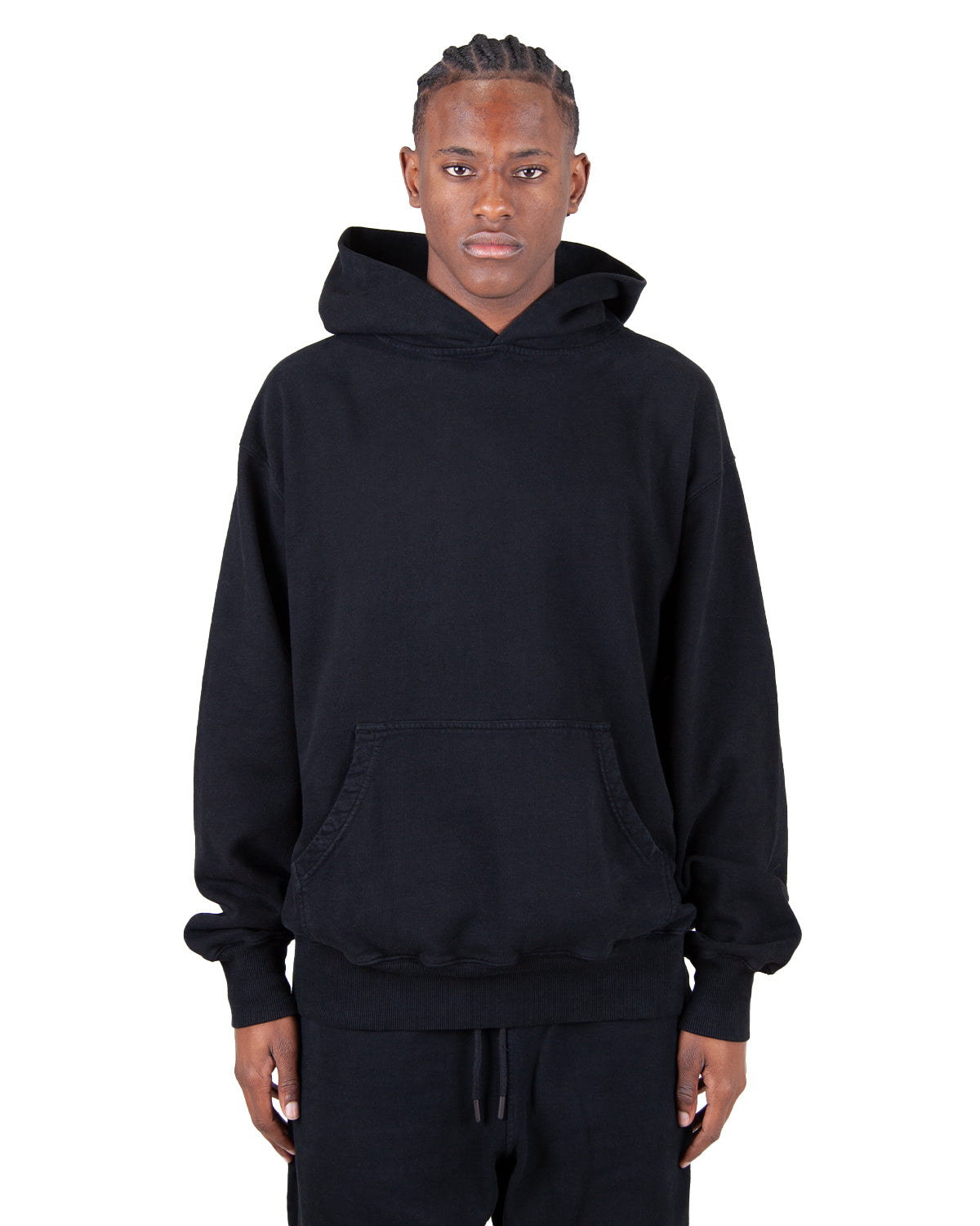 13.5 Oz Los Angeles Garment Dye Fleece Hoodie L / Black