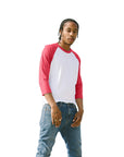 Classic Raglan XS / Whtie and Brush Red