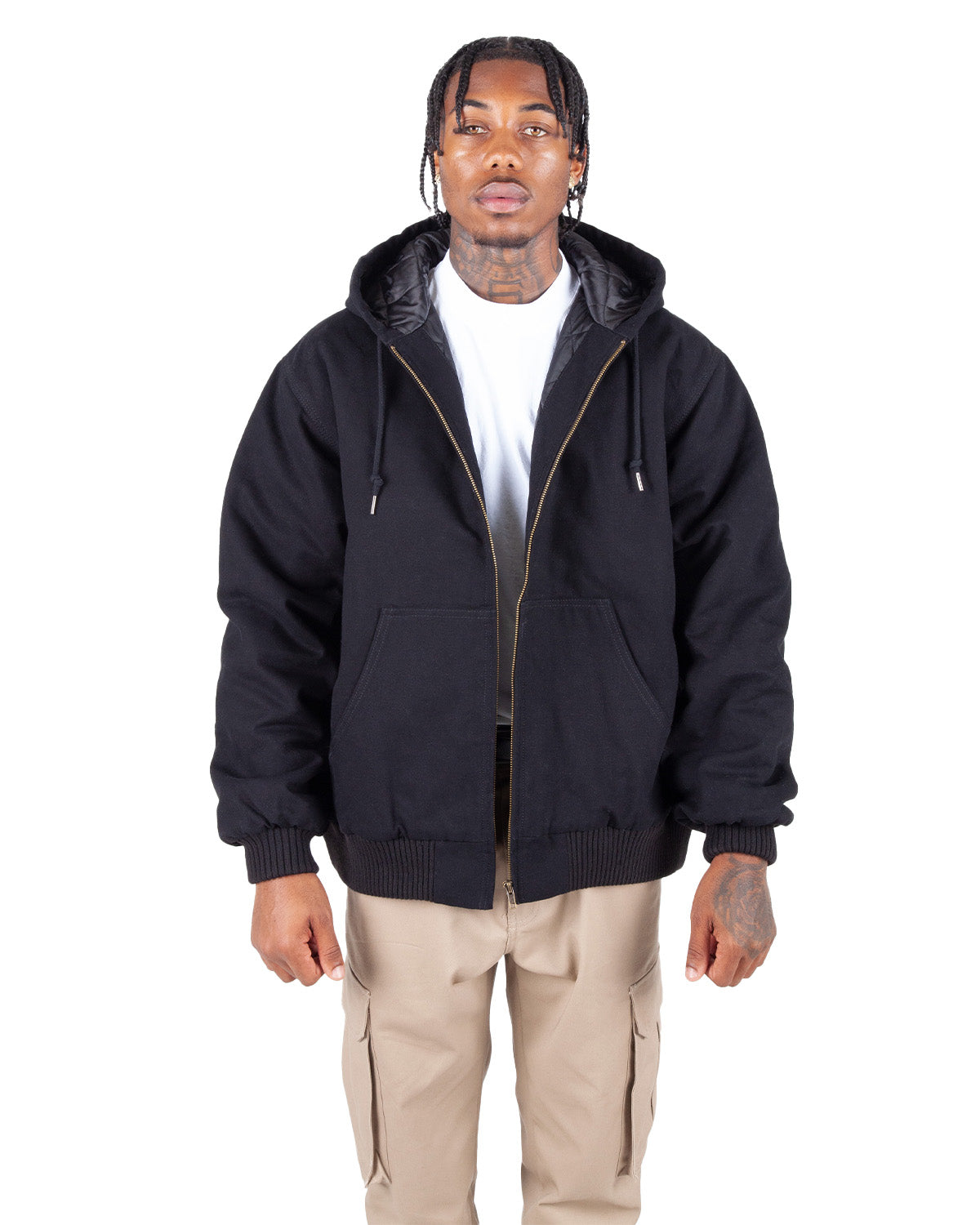 Canvas Zip Hoodie 3XL / Black