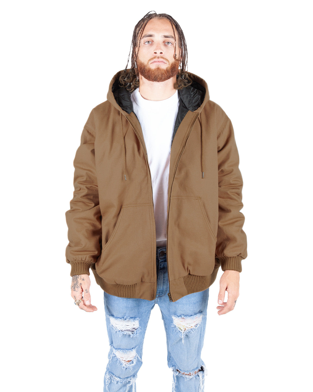 Canvas Zip Hoodie 3XL / Tan