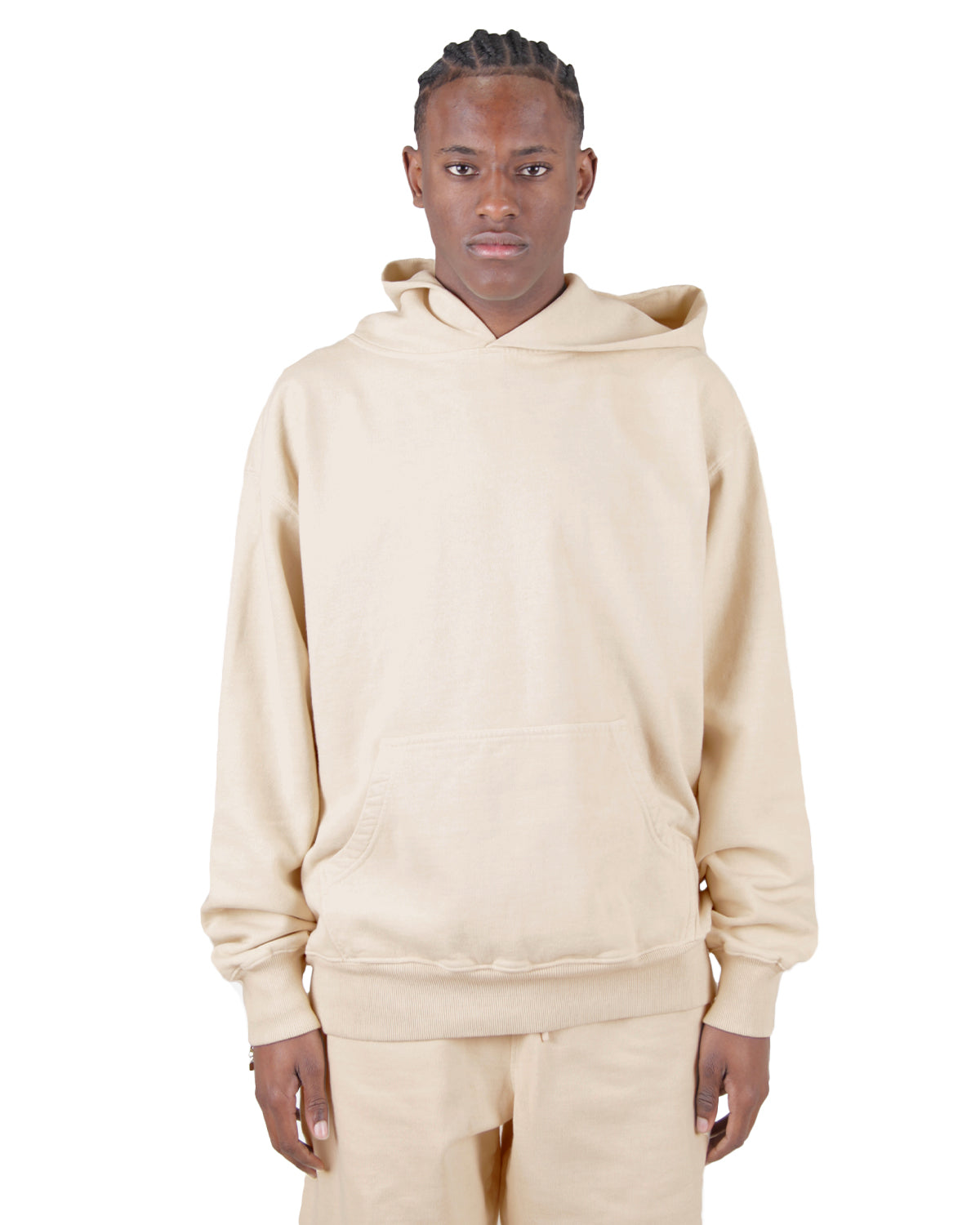 13.5 Oz Los Angeles Garment Dye Fleece Hoodie L / Cream