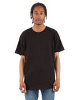 6.0 oz Curved Long Tee XL / Black