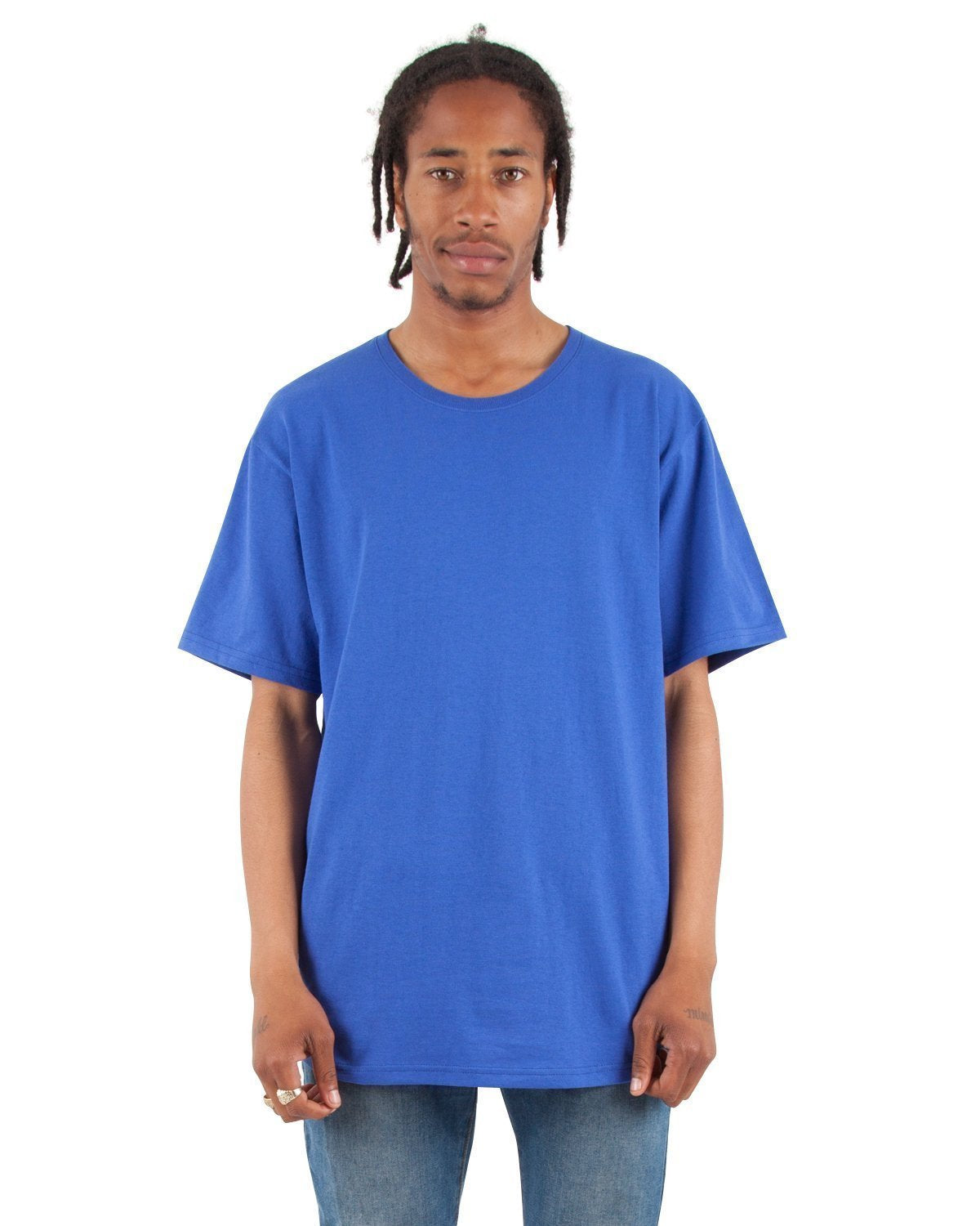 6.0 oz Curved Long Tee XL / Royal