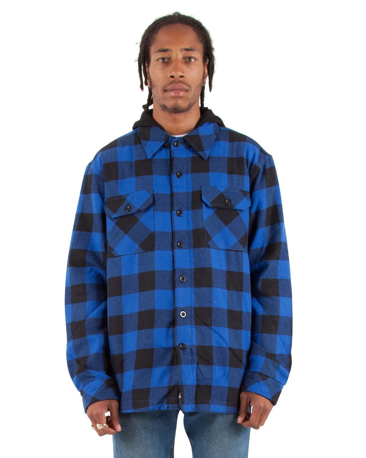 Flannel Jacket XL / Royal and Black