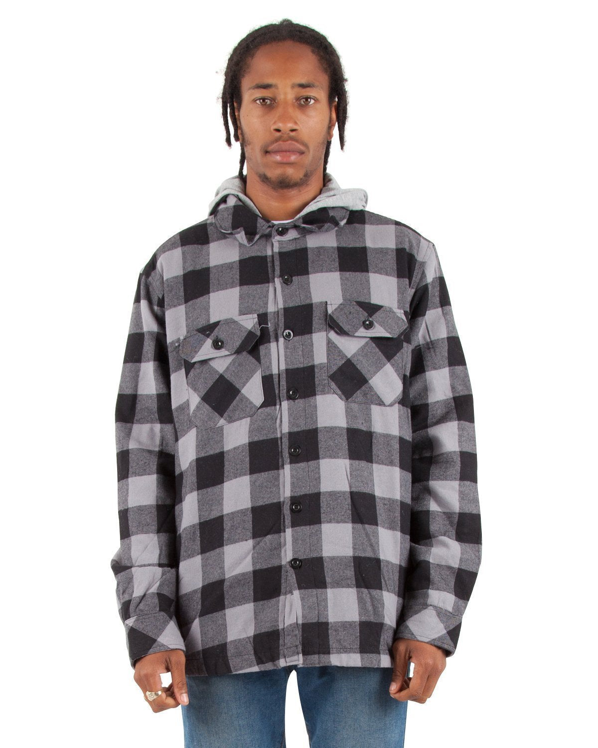 Flannel Jacket XL / Heather Grey and Black