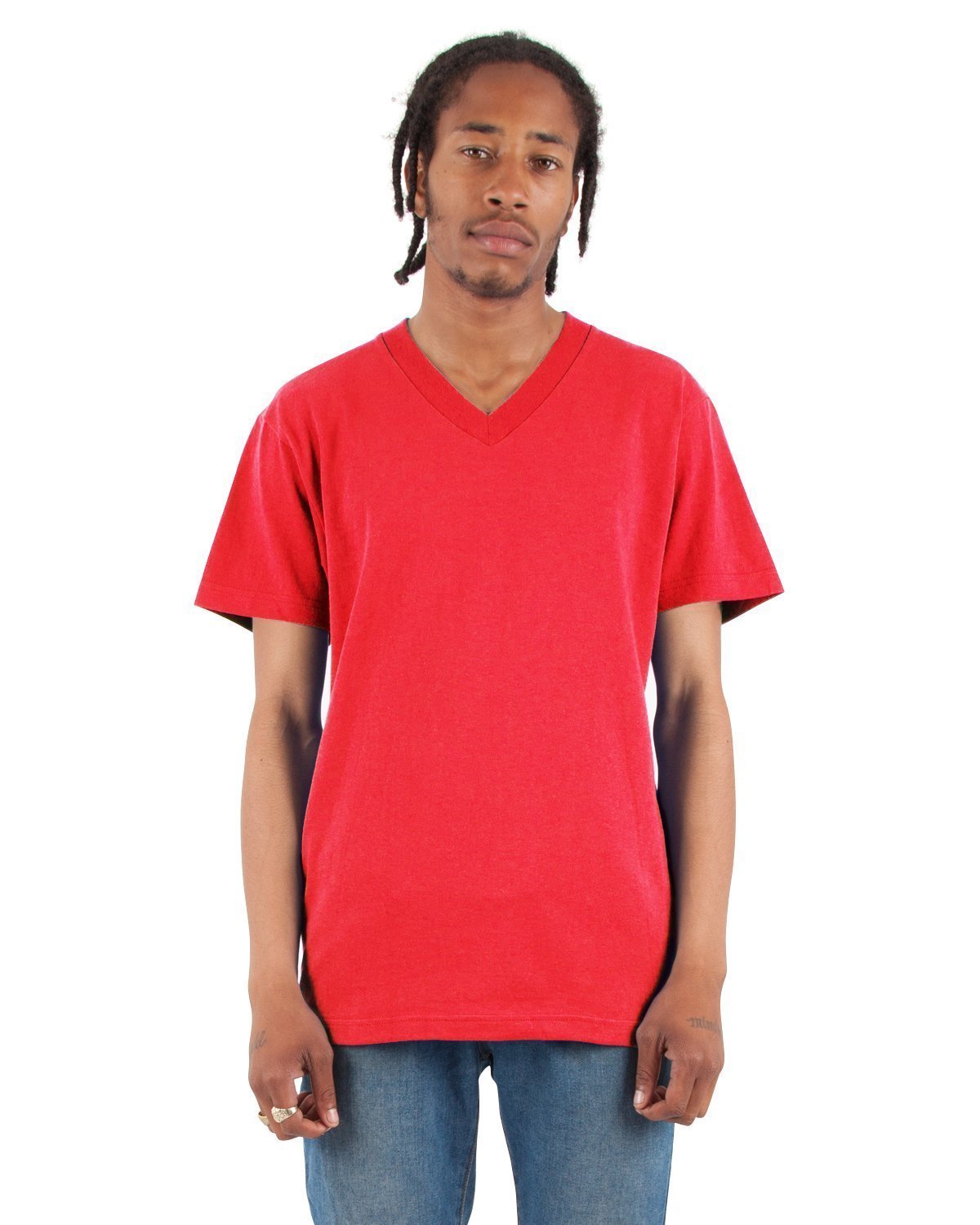 6.2 oz V-Neck - Standard Sizes XL / Red