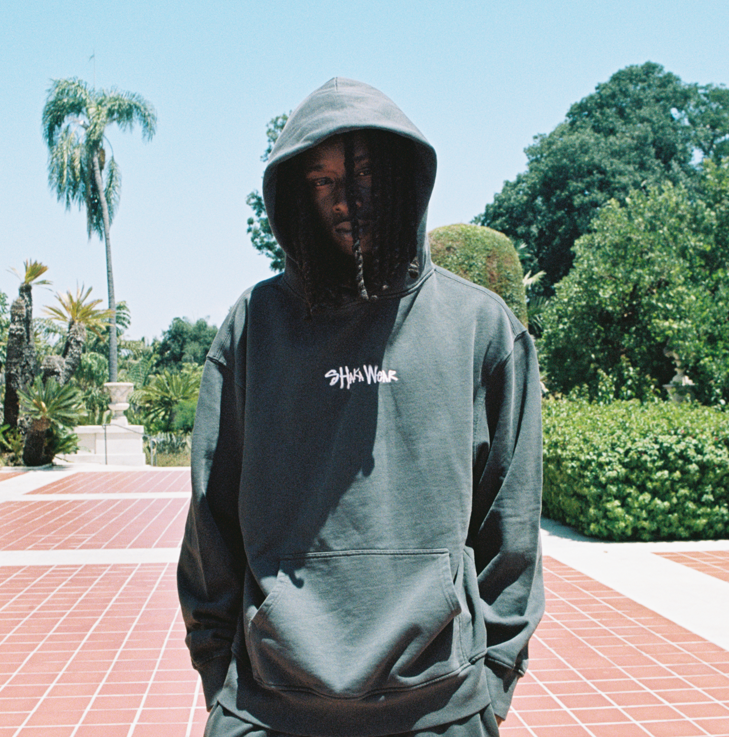 Logo Embroidered Los Angeles Garment Dye Hoodie 